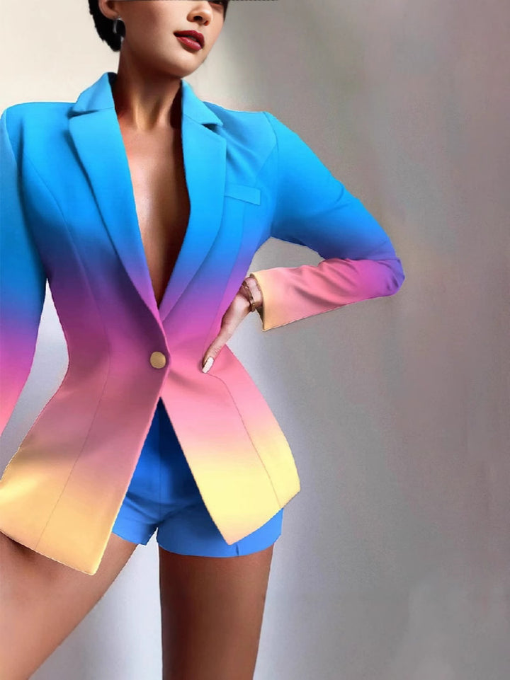 Women's jacket dynamic set with shorts and modern color play Lune London