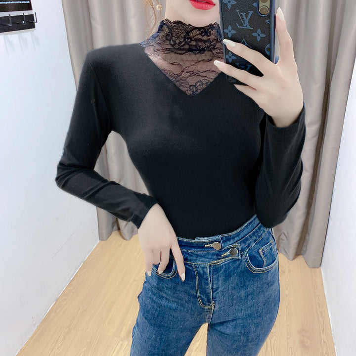 Ladies shirt with elegant lace details Chic & Stil