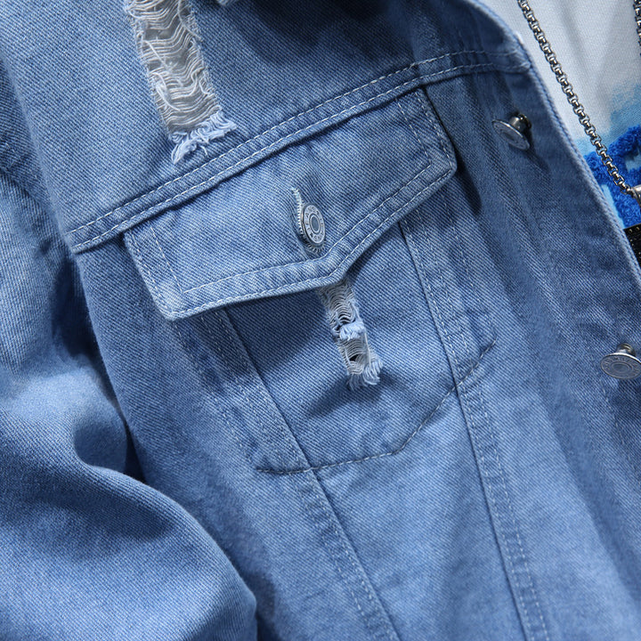 Casual denim jacket for men with comfortable hoodie insert and modern details Lune London