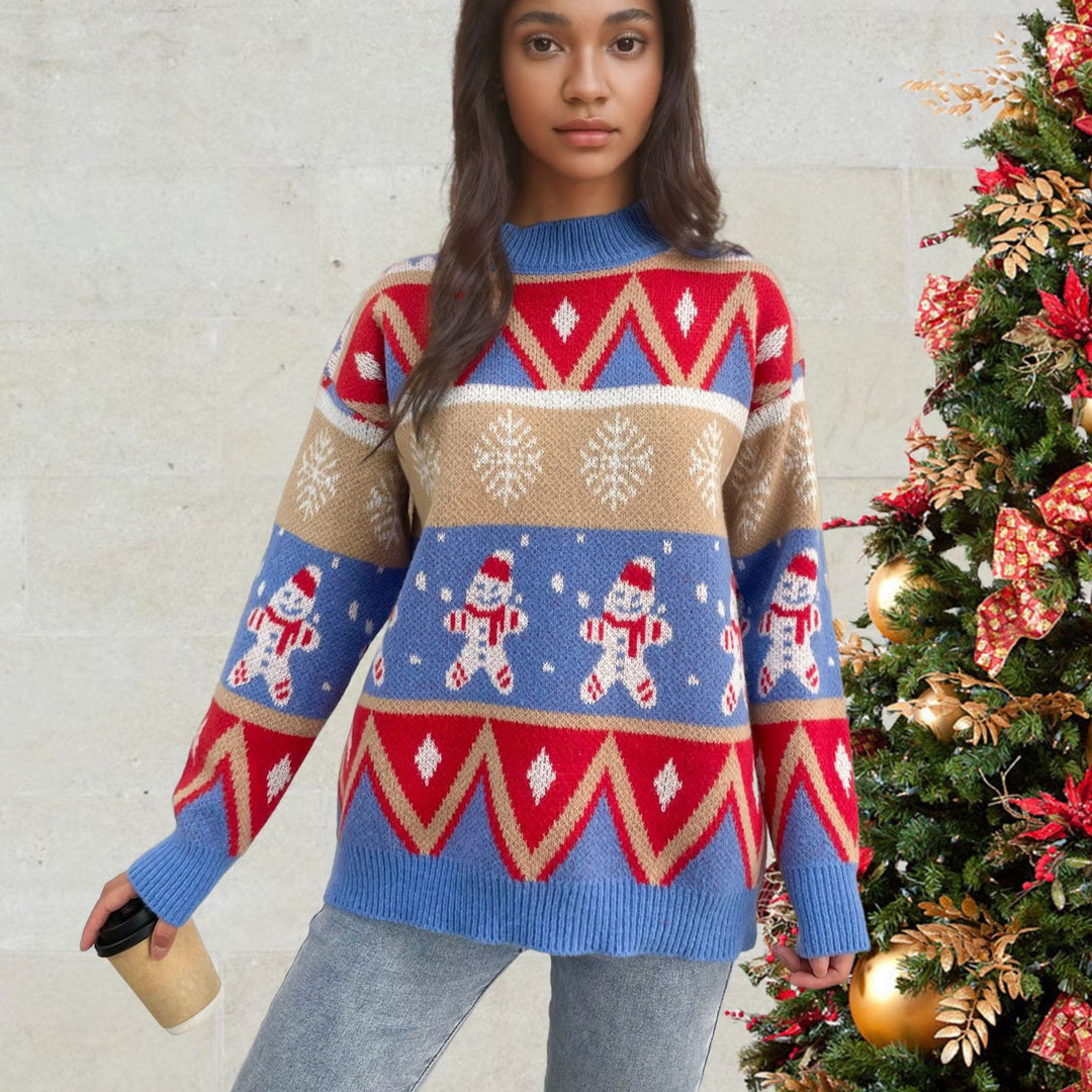Lune London festive knitted sweater for ladies with winter patterns