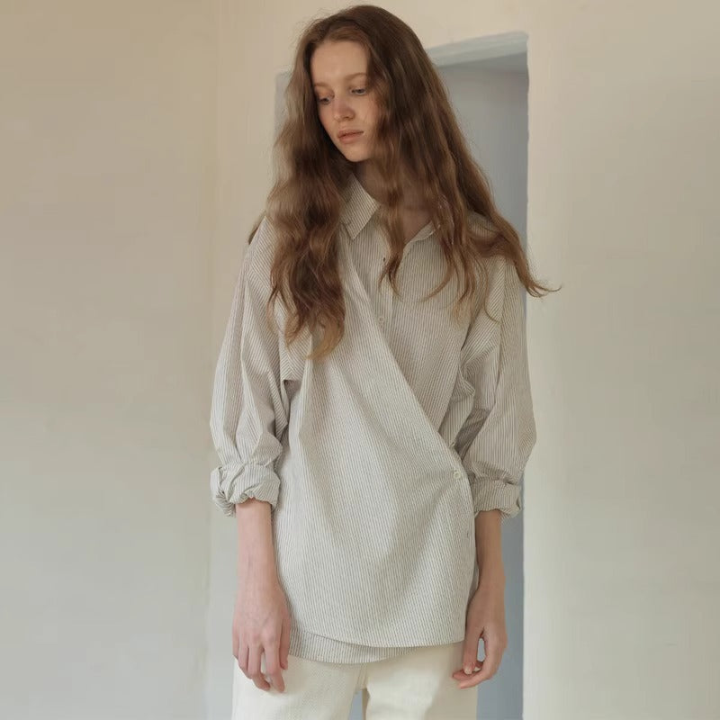 Blouse asymétrique pour femmes avec look élégant enroulé Chic & Stil
