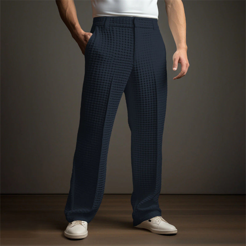 Lune London Elegant Casual Pants for Men with a Modern Check Pattern