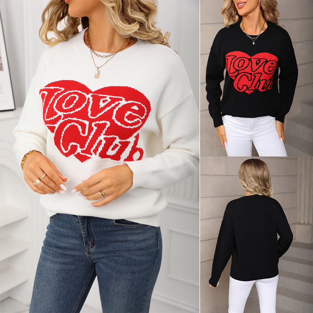 Pull pour femmes avec une inscription frappante et une coupe généreuse Chic & Stil