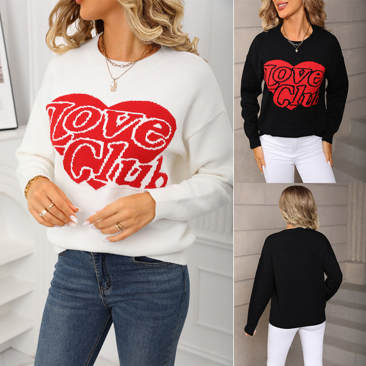 Pull pour femmes avec une inscription frappante et une coupe généreuse Chic & Stil