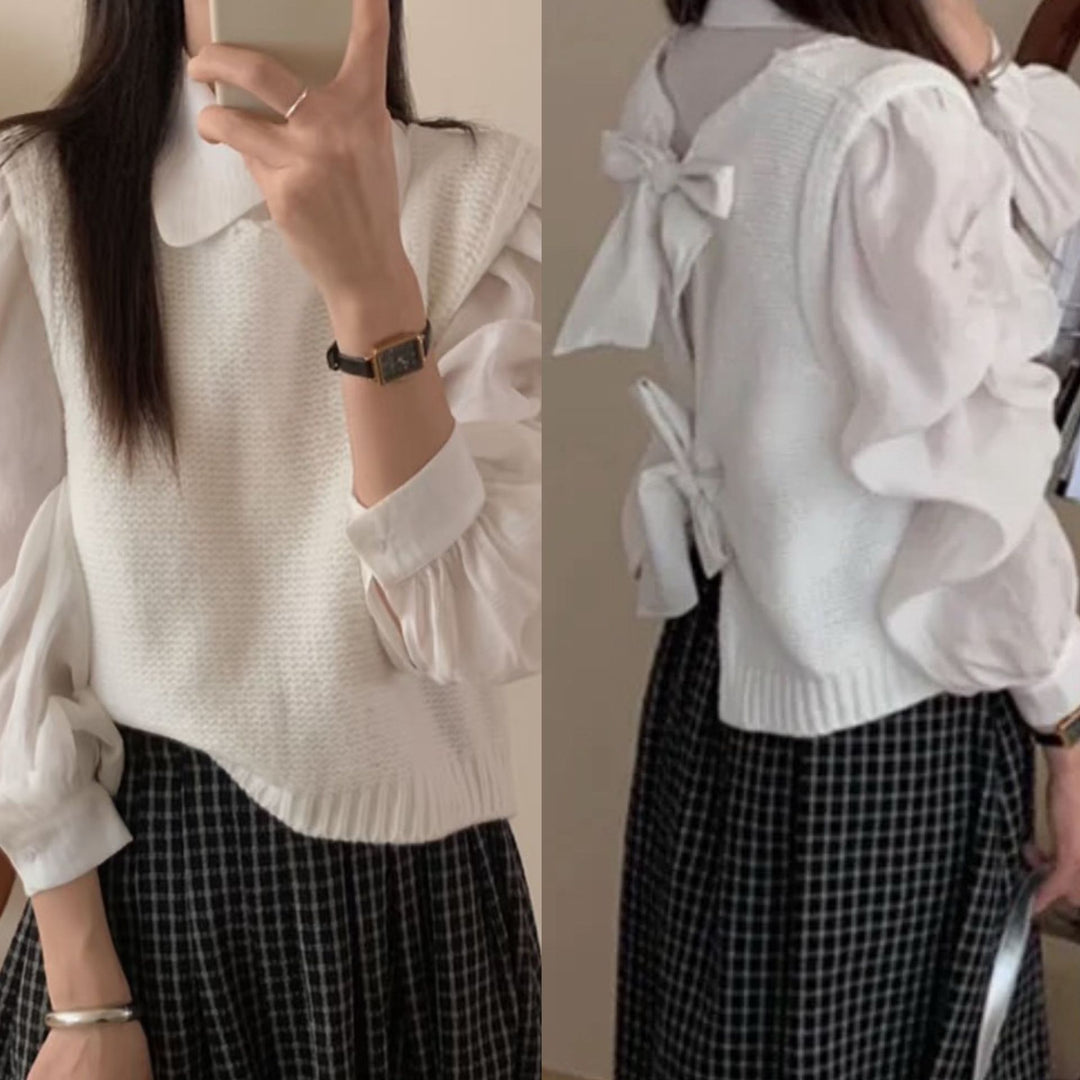 Women's knitted jacket with playful detail on the back Lune London