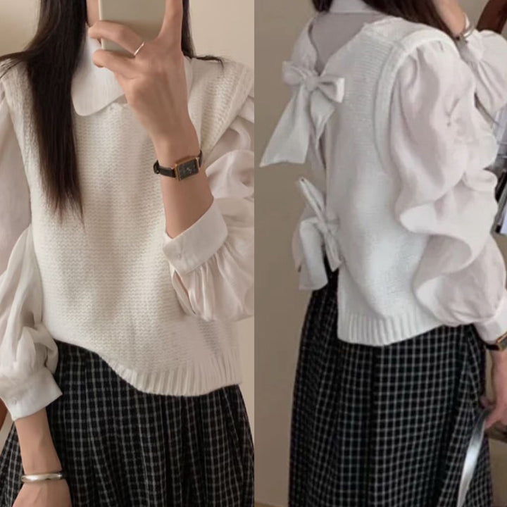 Women's knitted jacket with playful detail on the back Lune London