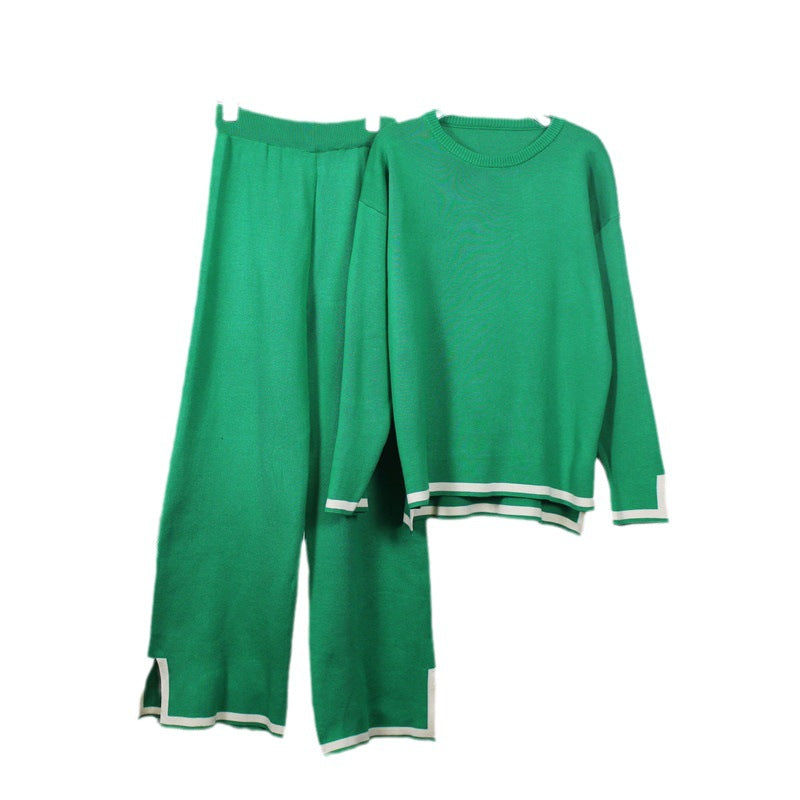 Casual knitted set for women with contrasting finishes Lune London