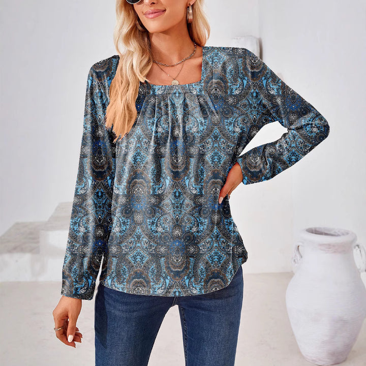 Chic Floral Print Elegant Blouse for Women