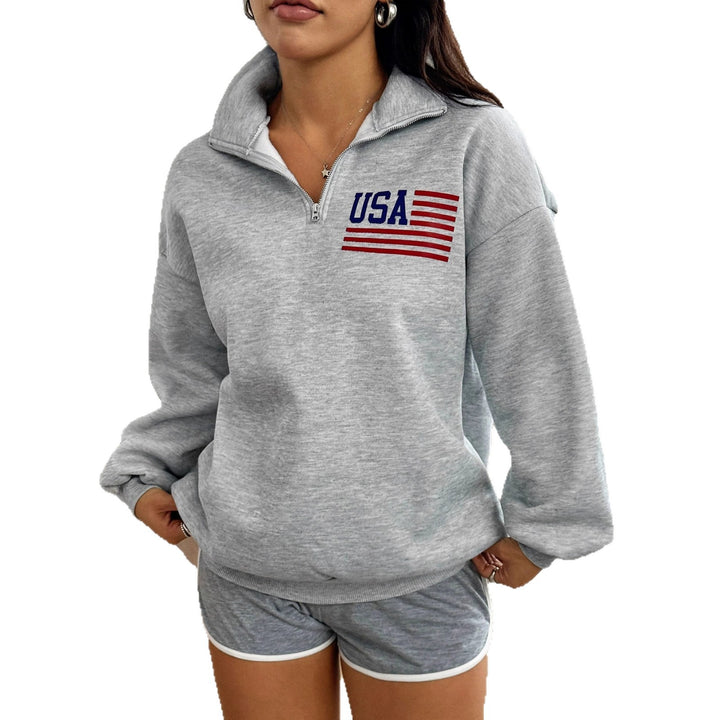 Ladies stylish sweat jacket with high collar Lune London