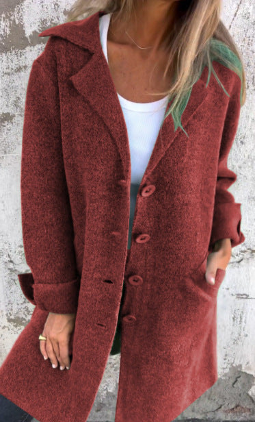 Ladies Elegant Wool Jacket with Full Buttoning and Spacious Pockets Lune London