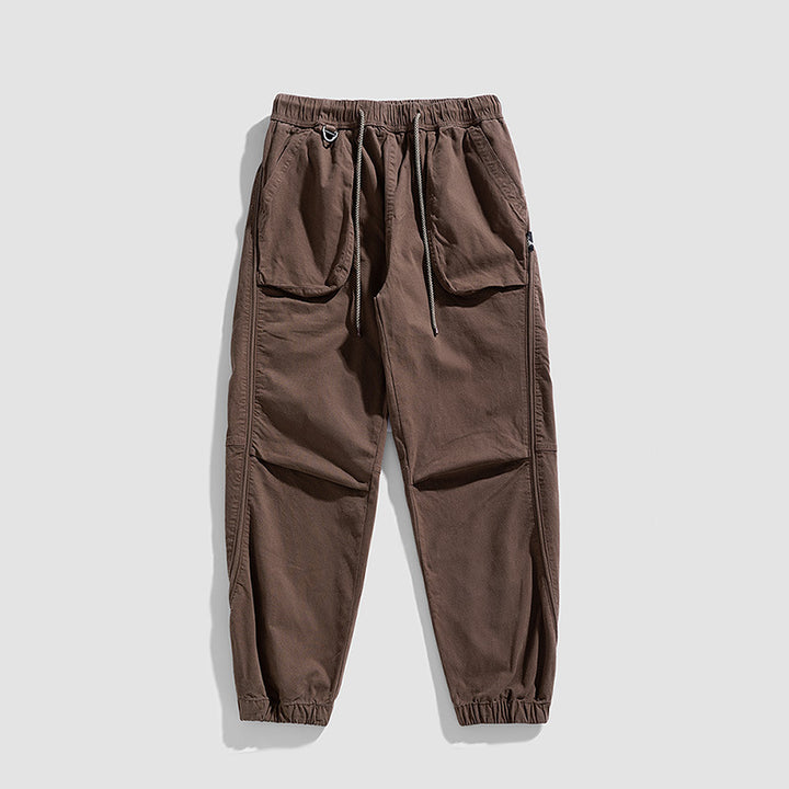 Pantalon de jogging cargo décontracté pour hommes avec taille élastique Lune London