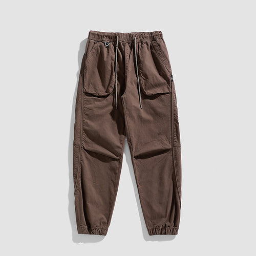 Pantalon de jogging cargo décontracté pour hommes avec taille élastique Lune London