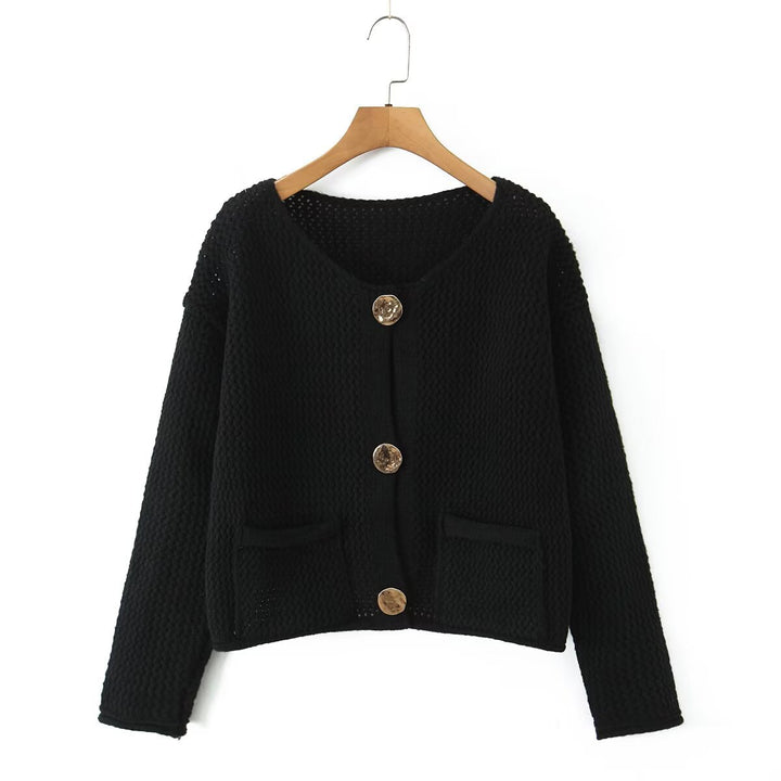 Cardigan léger pour femmes avec fermeture à boutons décoratifs et poches pratiques Chic & Stil