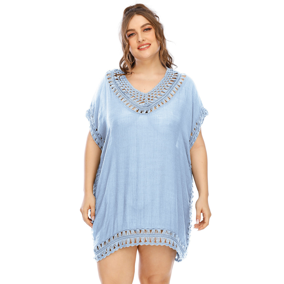 Women Boho Crochet Detail Chic Pareo Style