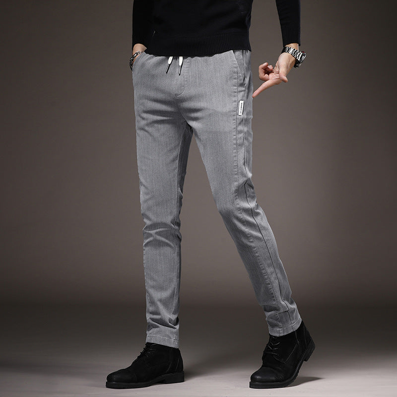 Pantalons chinos confortables pour hommes avec taille élastique Lune London