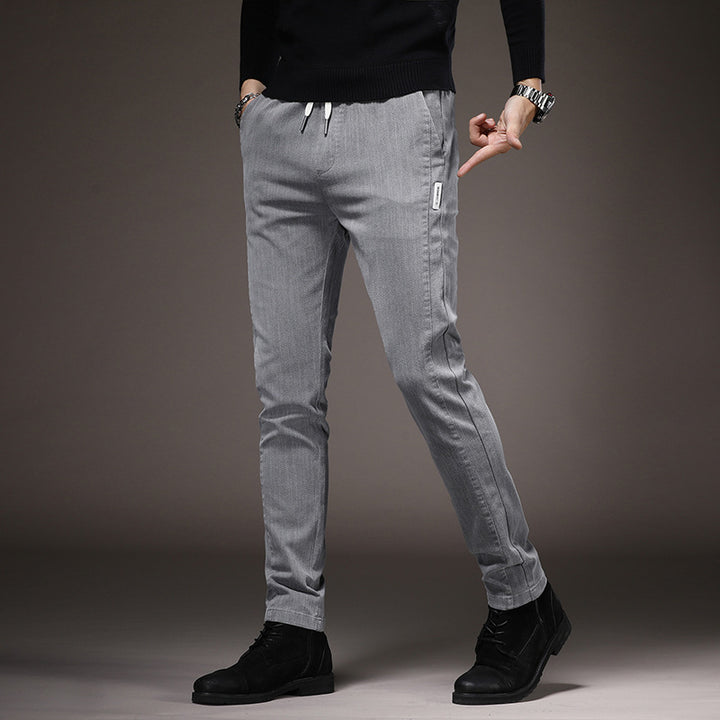 Pantalons chinos confortables pour hommes avec taille élastique Lune London