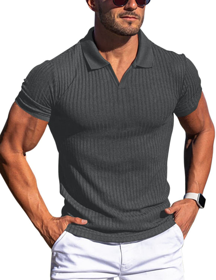 Short Sleeve Polo Shirt for Men with Structured Design and High-Quality Cotton Lune London