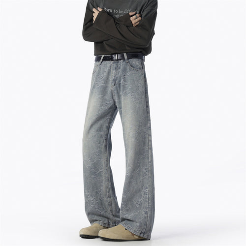 Men's wide jeans with a unique pattern and great comfort Lune London