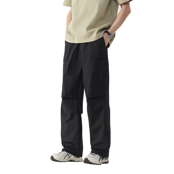 Multifunctional cargo pants for men with elastic waistband Lune London