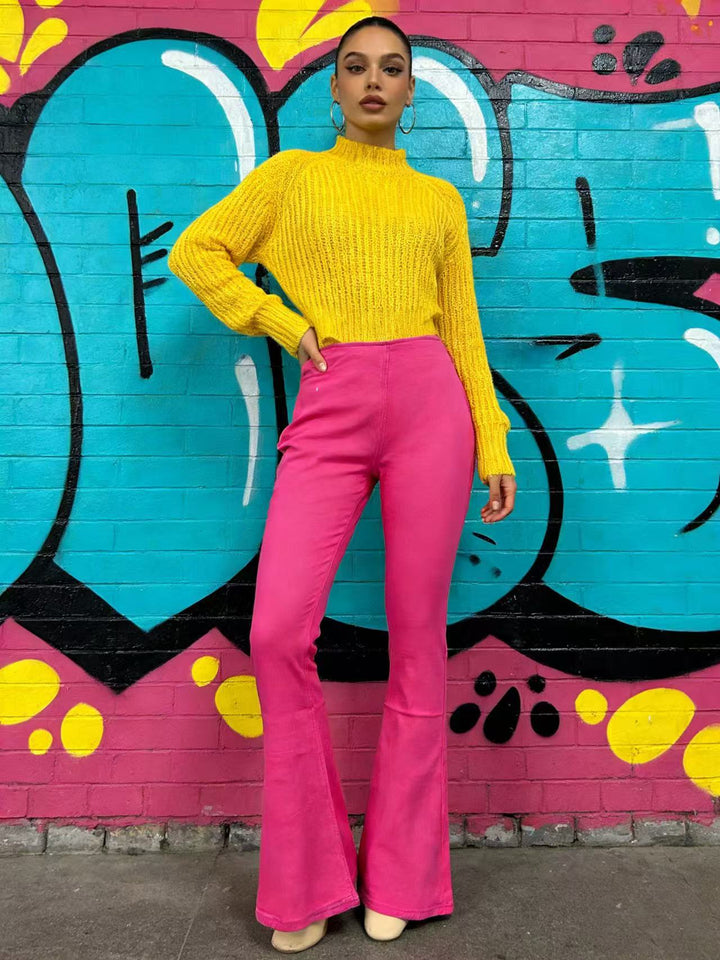 Women's fashionable flared jeans with high waist and comfortable fit Lune London