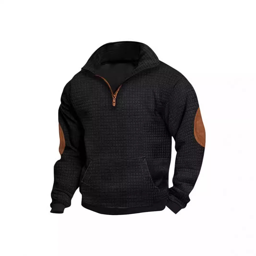 Men's sweater with high collar and zipper Lune London