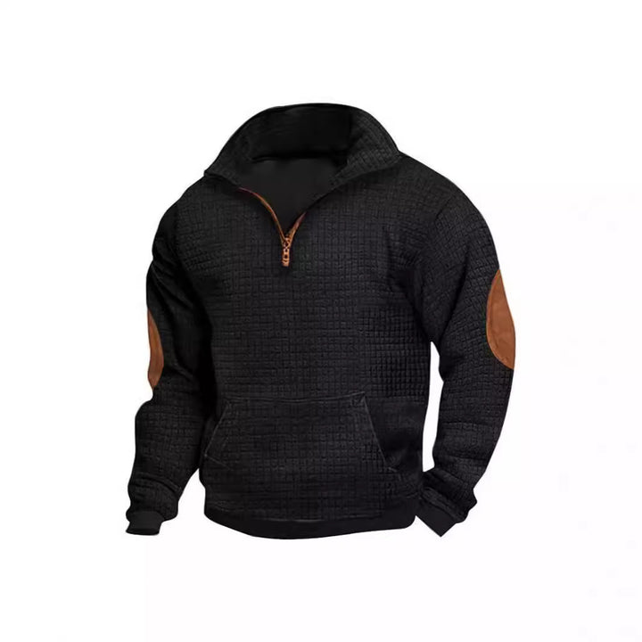 Men's sweater with high collar and zipper Lune London