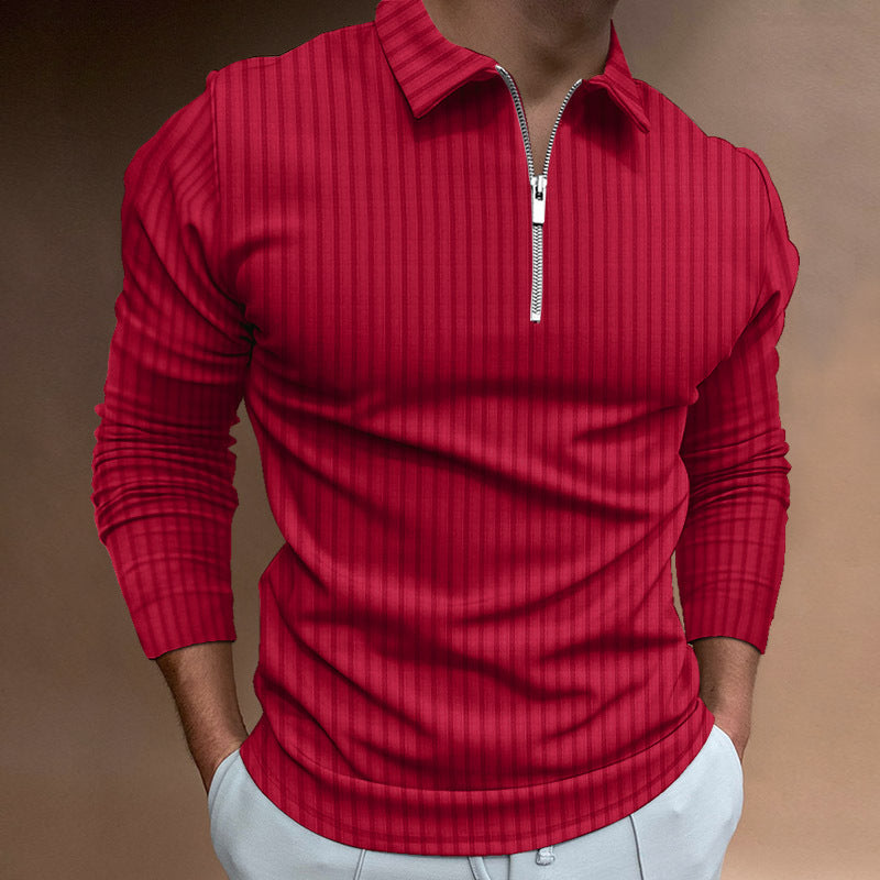 Men's Stylish Polo Shirt with Zipper Lune London