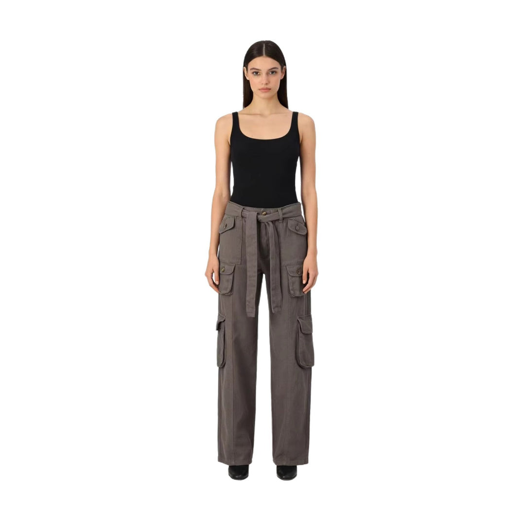 Women's stylish loose Cargo pants with belt and pockets Lune London