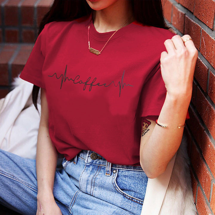 T-shirt pour femmes avec lettrage créatif et coupe décontractée Chic & Stil