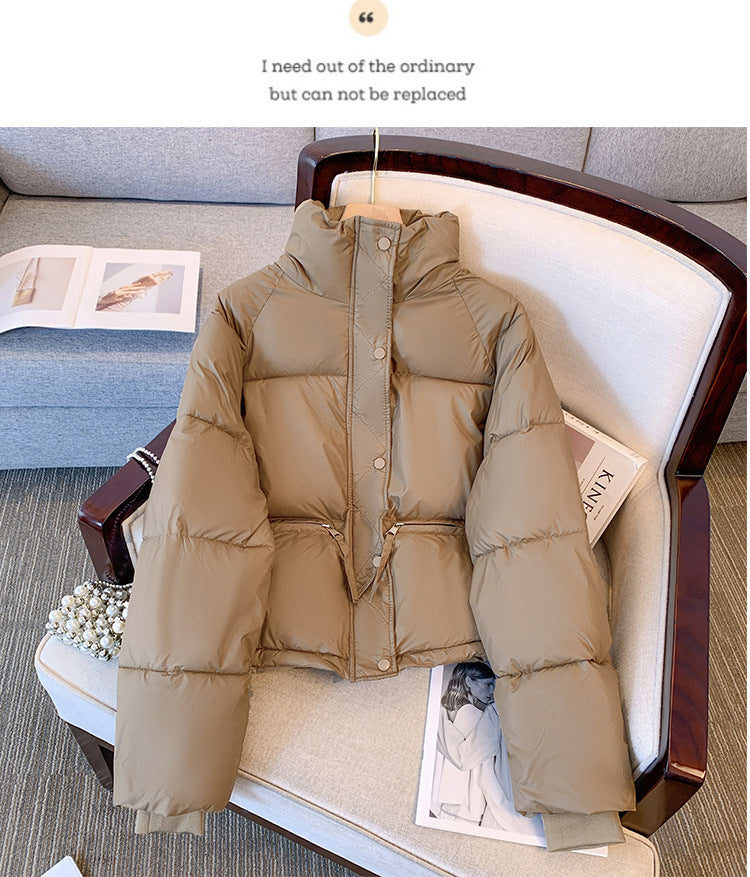 Ladies Lightweight Quilted Jacket with High Collar and Practical Pockets Lune London