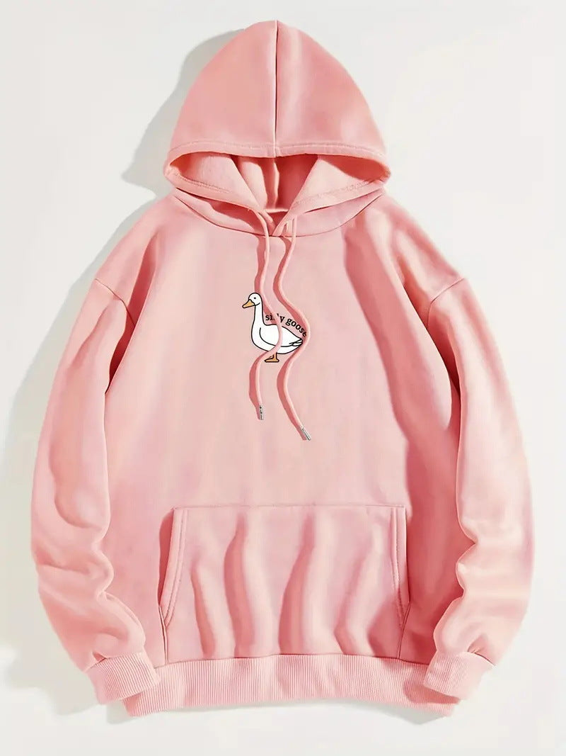 Hoodie pour femmes avec motif de oie créatif et intérieur en molleton doux Chic & Stil
