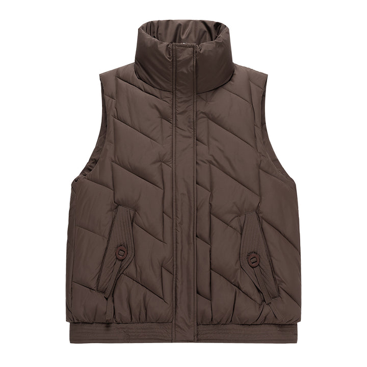 Ladies fashionable and functional quilted jacket with high collar and pockets Lune London