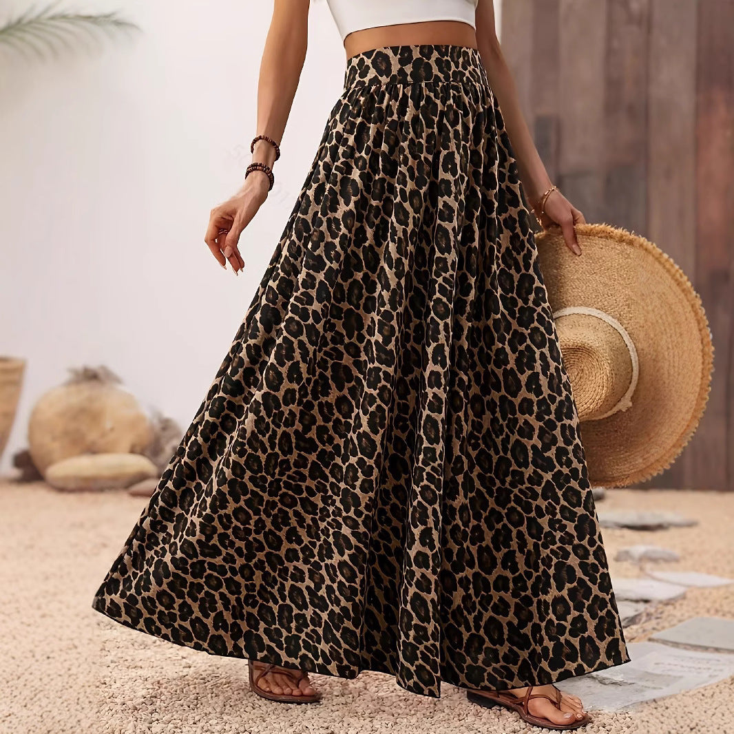 Women's Maxi Skirt with Wide Waistband and Voluminous Cut Lune London