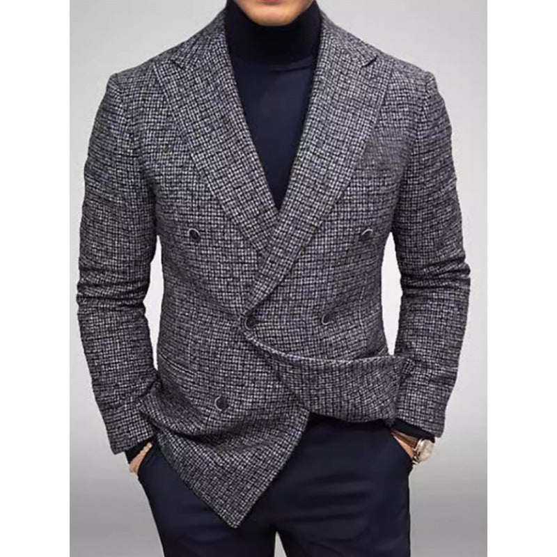 Men's Elegant Double-Breasted Blazer Chic Und Stil