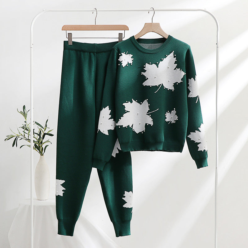Casual loungewear set for women with floral design and elastic waistband Lune London
