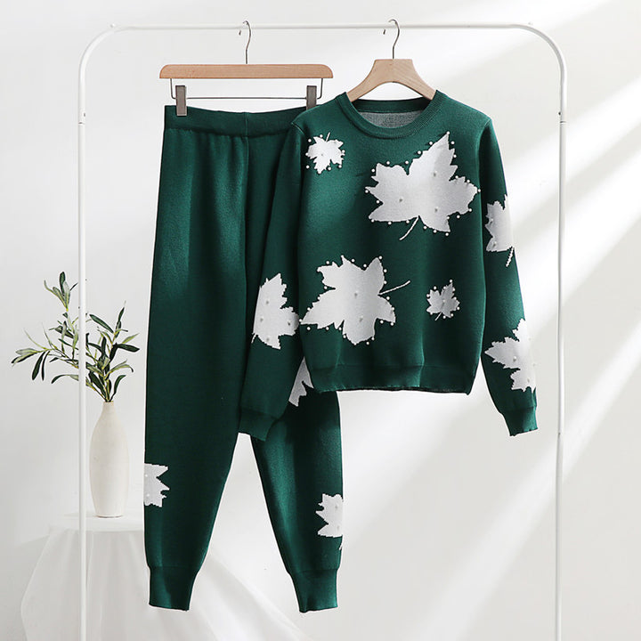 Casual loungewear set for women with floral design and elastic waistband Lune London