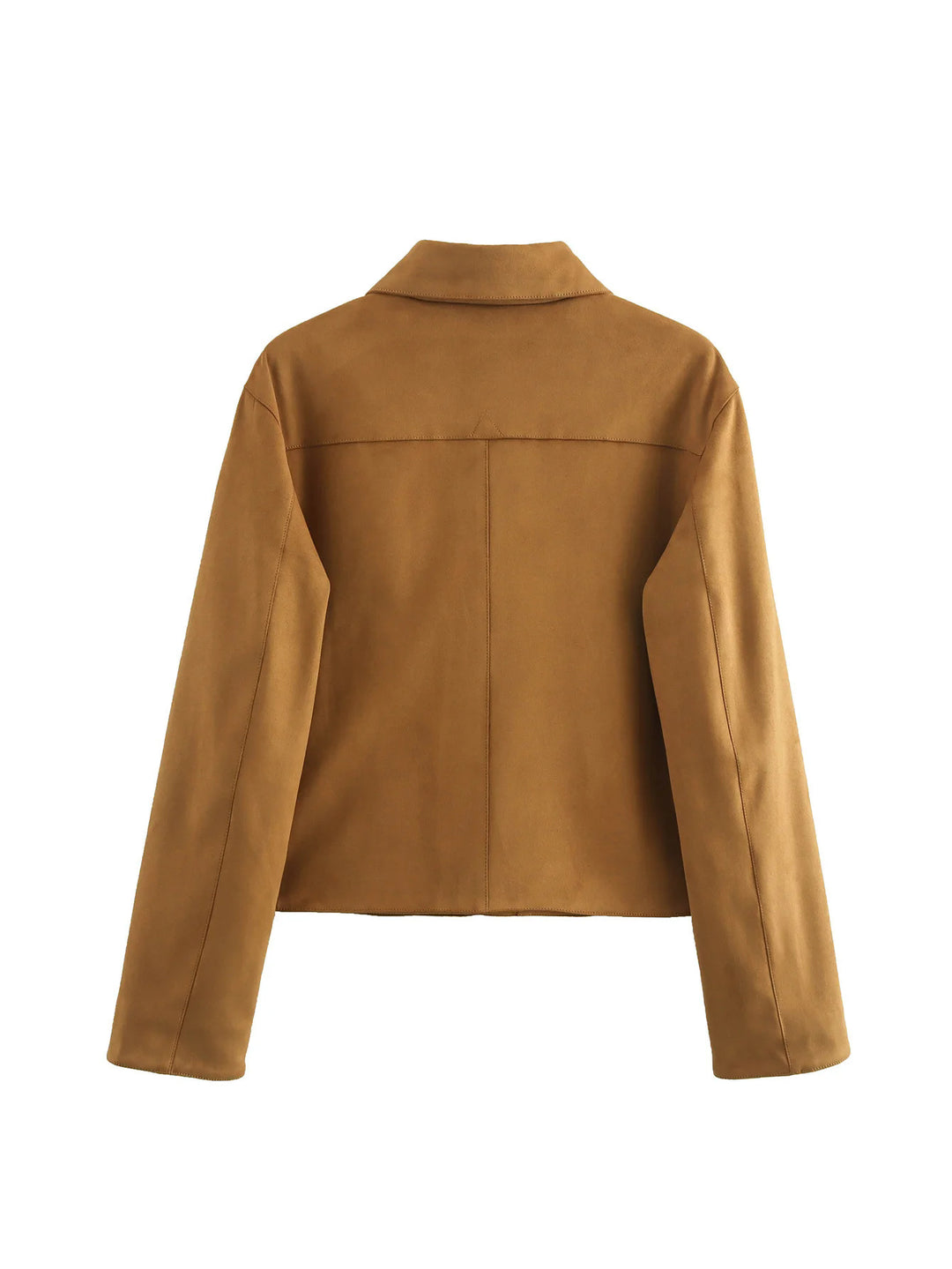 Fashionable short jacket for women in high-quality synthetic suede with practical pockets Lune London