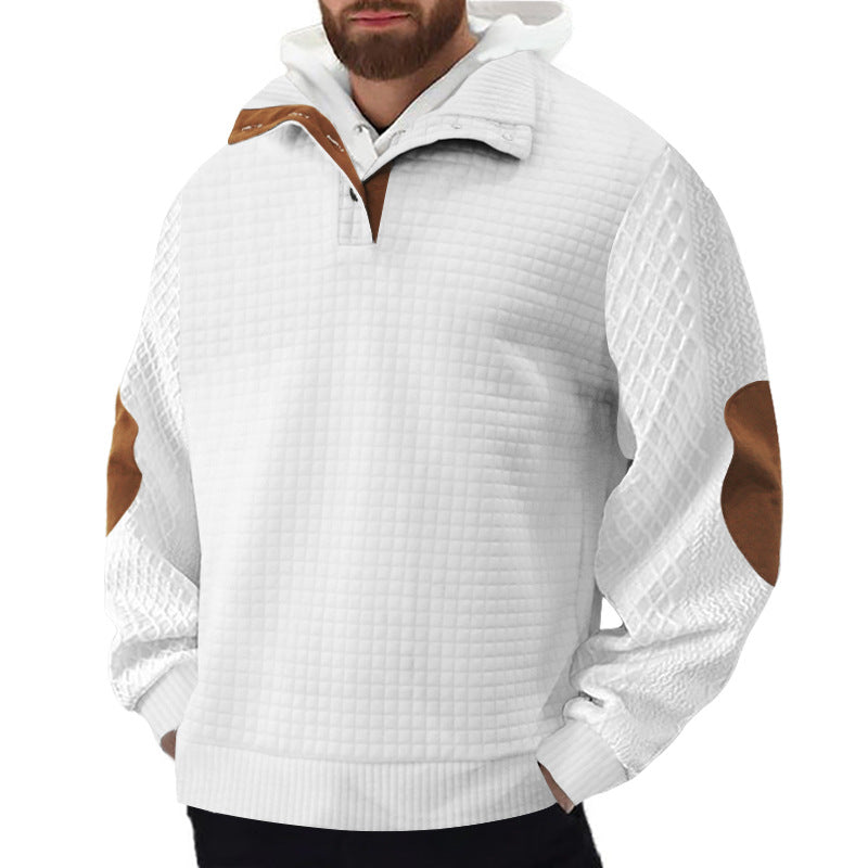 Men's sturdy fleece sweater with high collar and structured design Lune London