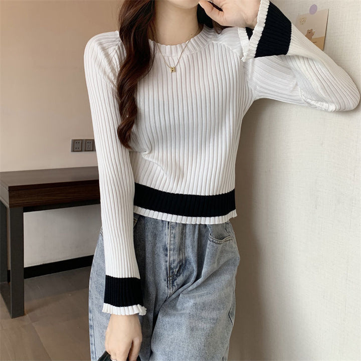 Pull en tricot côtelé à la mode pour femmes avec coupe décontractée Chic & Stil