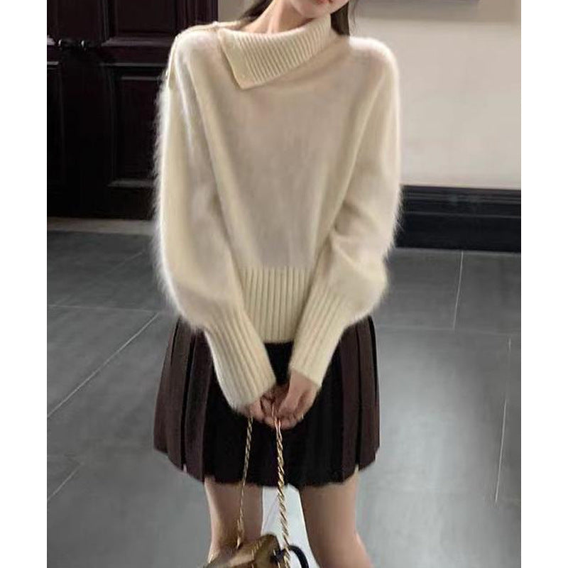Pull col roulé confortable pour femmes en tricot doux Chic & Stil