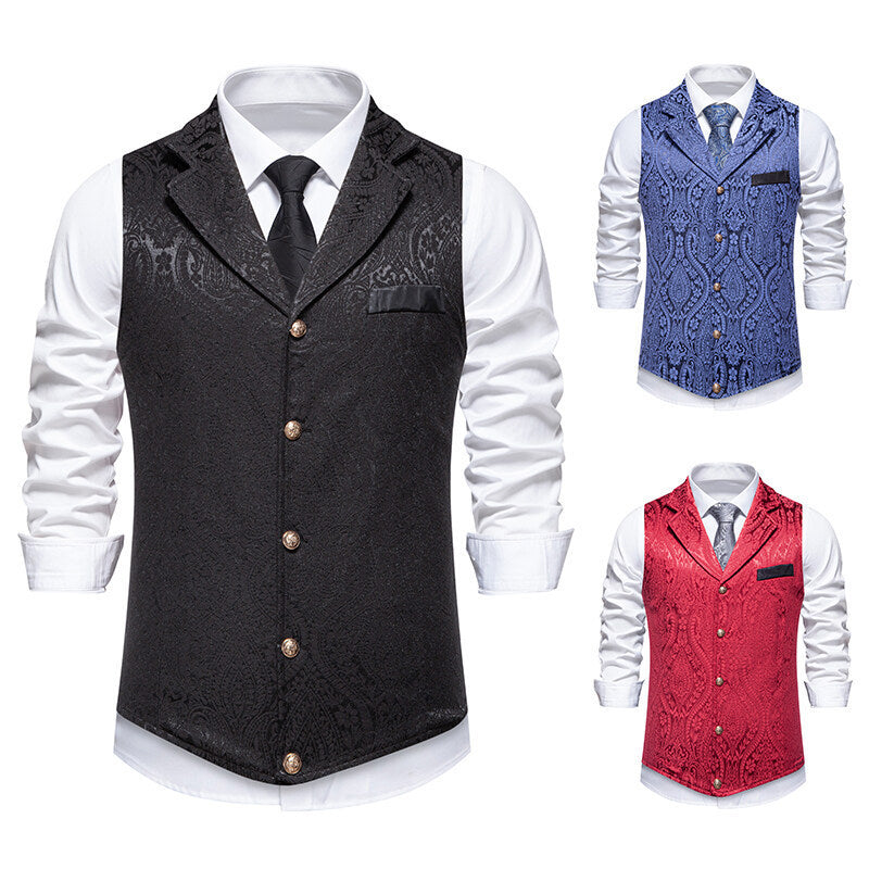 Elegant men's vest with intricate pattern and high-quality fabric Lune London