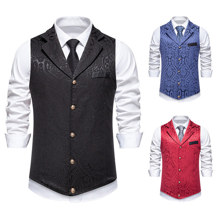 Elegant men's vest with intricate pattern and high-quality fabric Lune London