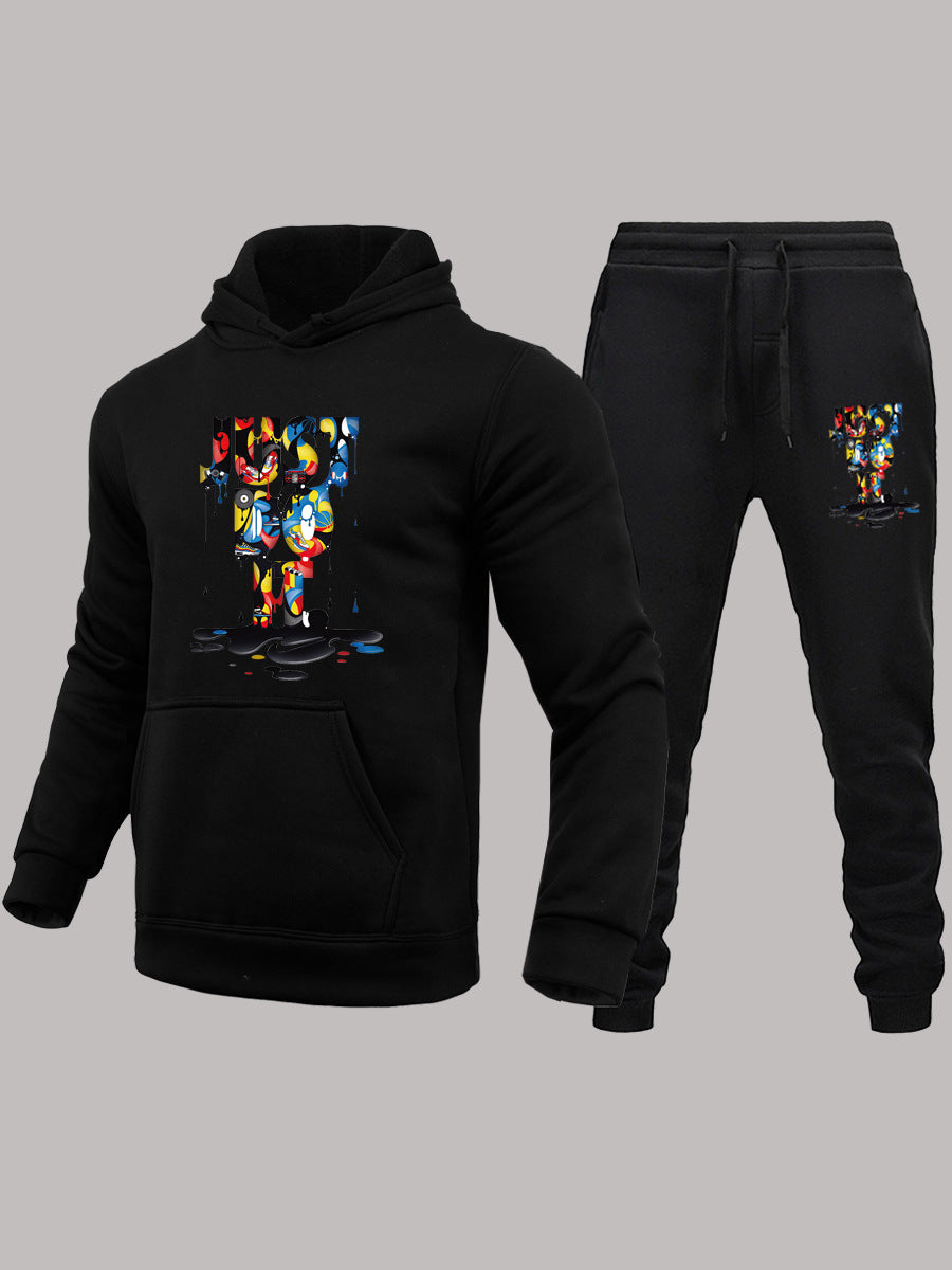 Ladies' hoodie and jogging set with colorful graphic design Lune London