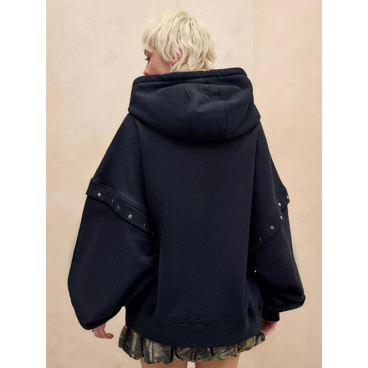 Ladies oversized hoodie with detailed print Lune London
