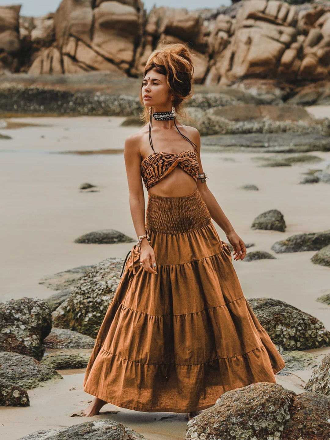 Casual long skirt for women with practical pockets and relaxed fit Lune London