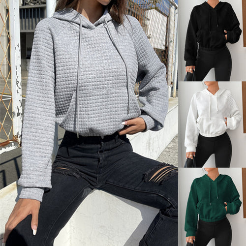 Short textured hoodie for women Lune London