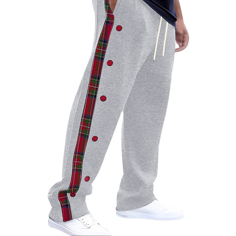 Casual cargo pants for men with snap buttons and trendy pattern Lune London