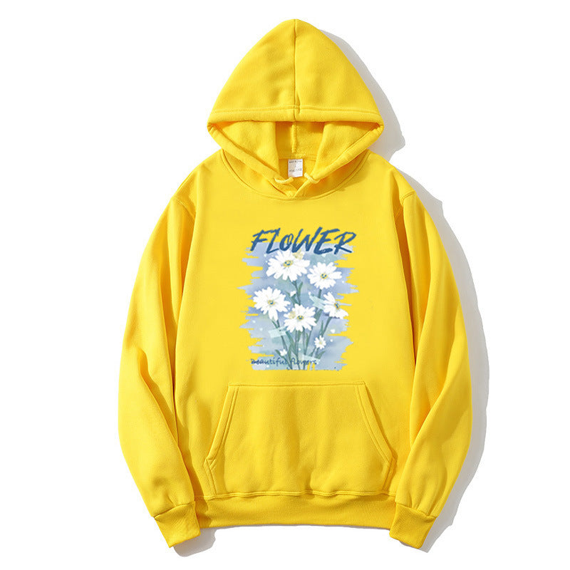 Women's hoodie with floral graphic print Chic & Stil
