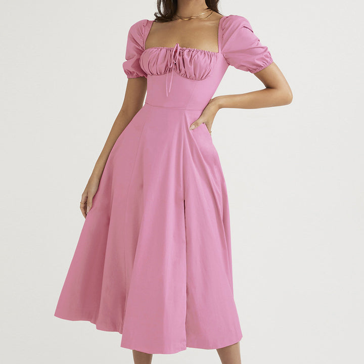 Robe maxi femme avec design off-the-shoulder et manches bouffantes volumineuses Chic & Stil