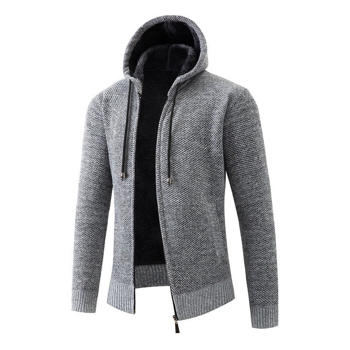 Comfortable knitted jacket for men with hood Lune London